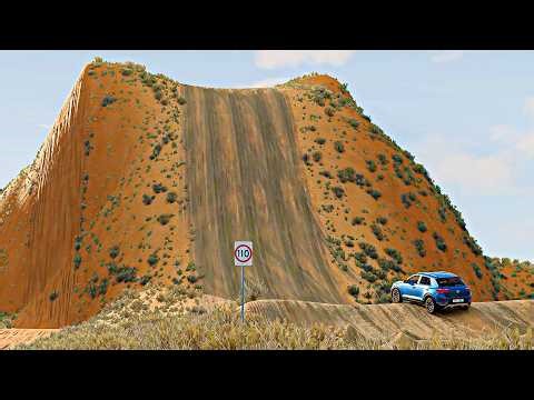 Cars & Truck Vs Giant Bulge Sand Dunes In Desert | Beamn.Drive