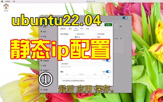 ubuntu22.04配置静态ip地址，配置静态wifi地址。