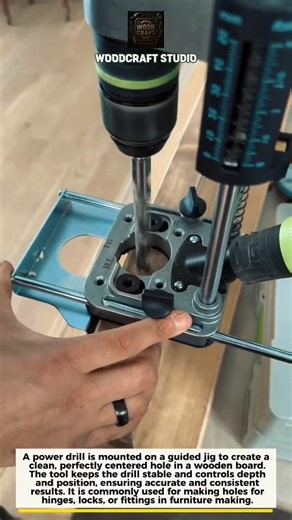 Perfect Drill Guide Tool for Clean Holes #woodworking #tools #diy