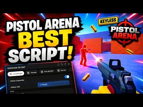 Pistol Arena Best Script 📜 | Keyless 🔓 | Hitbox expander 🔫 | Easy Aim 🎯