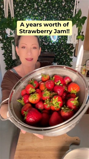 Making a year’s worth of homemade strawberry jam, if you have extra strawberries this season this is a clean way to stock up, no additives, no weird thickeners from big brands, just strawberries, sugar, lemon, and real pectin. Make it now, freeze it, and enjoy bright summer flavor all year. Perfect for yogurt bowls, toast, PB&J, and gifting.Homemade Strawberry Jam – Freezer Style with Powdered PectinMakes 5 half-pint (8-ounce) jarsEquipment5 half-pint jars with lids, sterilizedIngredients2 pints