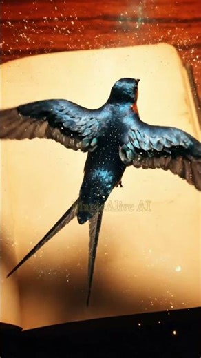 Barn Swallow Comes Alive 🐦✨ | Austria’s National Bird | #aivideo #viral #shorts