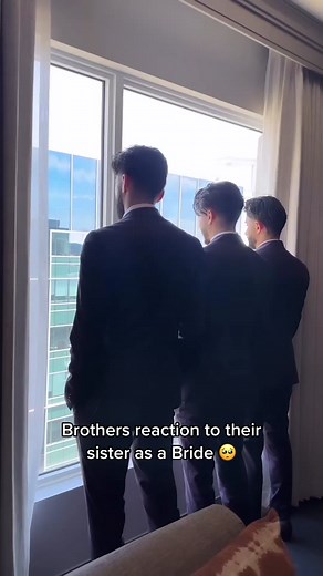 Brother Reveal: Emotional Brothers React to Sister as a Bride