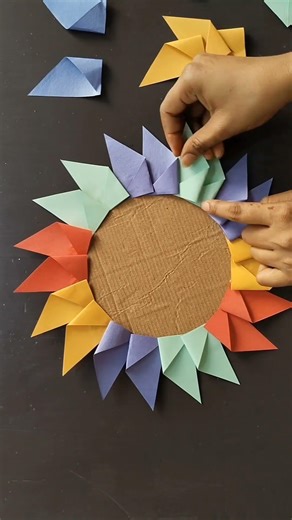 Amazing Paper Wall Hanging Craft #Homedecor #PaperCraft Idea #Youtubeshorts #DIY #Shorts