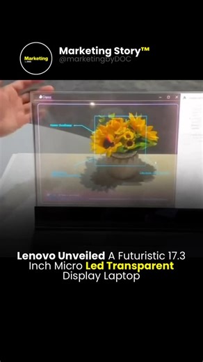 Marketing Story™ by DOC | Lenovo just showed what laptops might look like in the next decade. At Mobile World Congress, Lenovo unveiled a 17.3-inch transparent... | Instagram