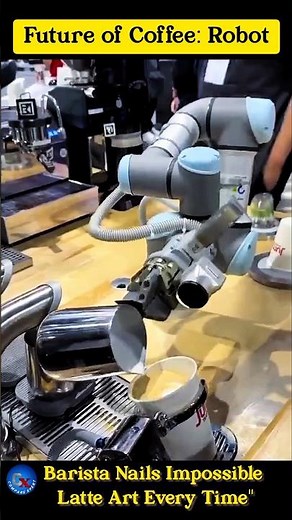 World's Most Perfect Latte Art Made by a AI Robot (Mind-Blowing Precision)" #robot #roboticbarista