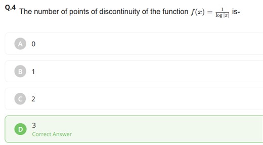 The number of points of discontinuity of the function f(x) = \f... | Filo