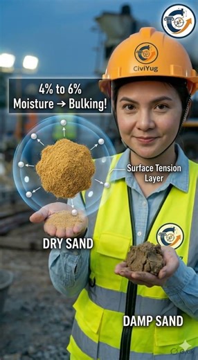 Sand ka Dhoka! Bulking of Sand Test #CivilEngineering #CiviYug Volume vs. Weight: Sand ki Reality!