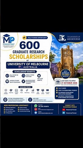 university of Melbourne graduate research scholarships