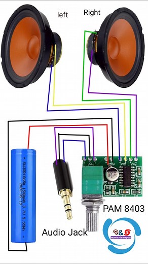 PAM8403 Mini Amplifier with Volume Control 🔊 #classdamplifier