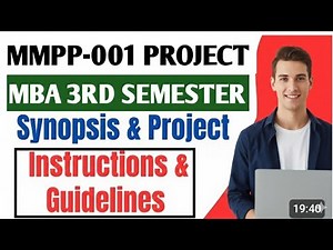 IGNOU MBA Project MMPP-001 Guidelines and Instructions - Synopsis Approval and Project Report