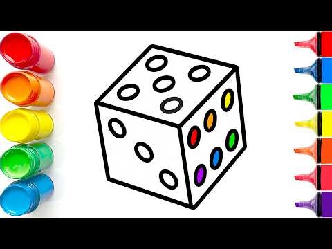 Drawing and Coloring a Dice | Easy Step by Step Tutorial