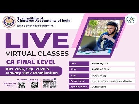 Final Paper 4: DTL & IT | Topic: Transfer Pricing | Session 2 | 22 Jan, 2026