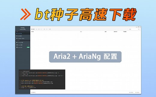 【BT种子下载神器】Aria2 AriaNg配置，实现高速下载