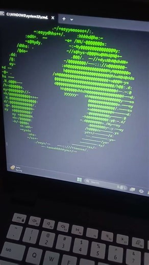 ASCII live | magic cmd #hacker #windows11 #curl #parrot #ascii #asciiart #hacking #trending