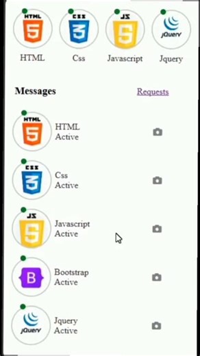 instagram messages page Html Css #gtech #coding #viral