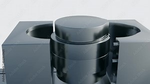 3d animation of HPHT equipment for gem-quality synthetic or laboratory-grown diamonds