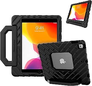 Gumdrop FoamTech Rugged iPad case Fits Apple iPad 9th | 8th | 7th Generation (10.2-inch) Drop Tested Cover - Black