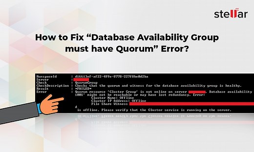 [Solved] Database Availability Group must have Quorum Error
