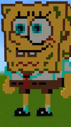 SpongeBob best status in Minecraft video on trending #minecraft #subscribe #video