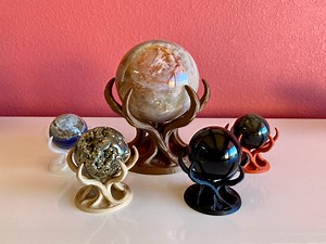 Mystical Tree Crystal Ball Stand – Spiritual Nature Display - Etsy