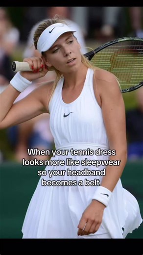 by natalie on Instagram: "In 2016, Nike showed up at Wimbledon with a loose, short dress. It looked nice at first — but once players stepped on court, problems started The dress was too revealing and kept getting in the way. Some players had to improvise: Lucie Hradecka wore leggings, while Katie Boulter tied the dress around her waist. After the complaints, Nike recalled the outfits and even made changes mid-tournament It didn’t take long for the dress to earn a reputation as one of the most im