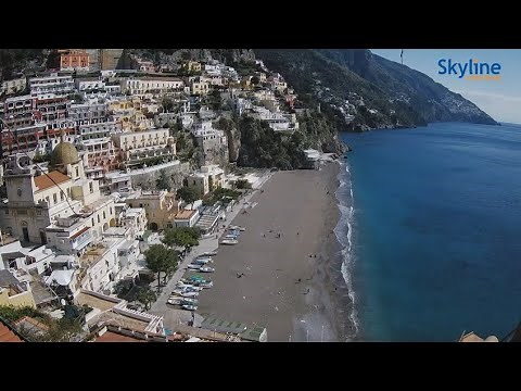 🔴 Recorded live footage from Positano, a true Gem along the Amalfi Coast! - SkylineWebcams