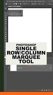 ( 5 ) Photoshop single row or column marquee tool quick - short tutorial #photoshop #tools