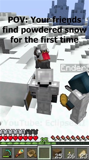 Finding powdered snow for the first time