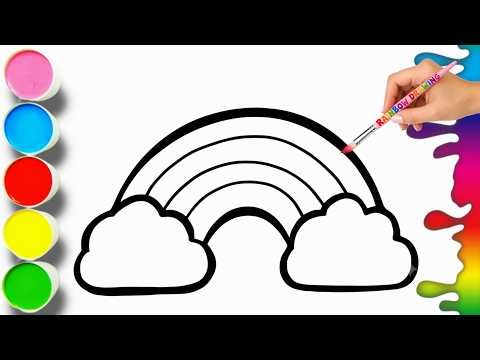 🌈Rainbow Drawing For Kids | How To Draw a Rainbow | Step by Step Rainbow Drawing Tutorial 🎨🌈