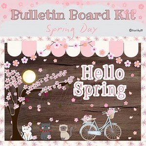 Hello Spring Bulletin Board Kit Classroom Decor l Happy Spring Bulletin Board