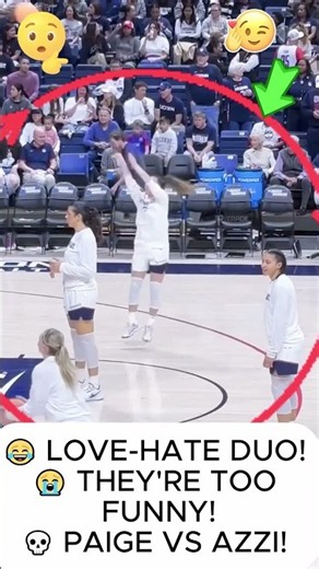😂 Paige Bueckers & Azzi Fudd's LOVE-HATE Relationship Is Too Funny! 😭🏀 #shorts
