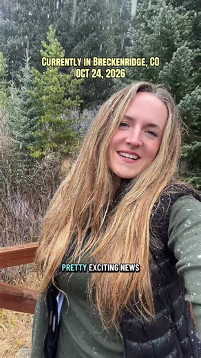 Current conditions in Breckenridge! It’s a little wet down here, but I’m sure we are getting some nice accumulations up high on the peaks! Fingers crossed it keeps coming all weekend Video taken Oct 24, 2026 📍Breckenridge, CO #breckenridge #snow #skiseason #mountains #visitcolorado