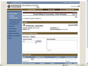 Entering Receipts - Member Management/Member Billing - Fraternal Mini Videos Video Training Gallery