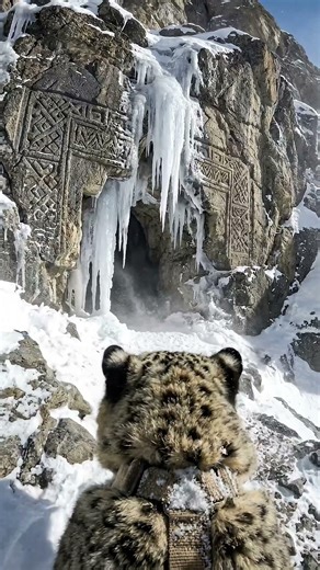 Snow Leopard Finds a Hidden Cave in the Himalayas