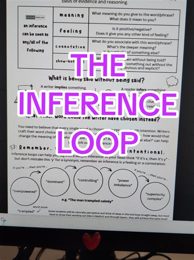 the inference loop is where it's at 👏👏👏 #englishteacher #fyp #teachersofenglish #literature #englishlanguage