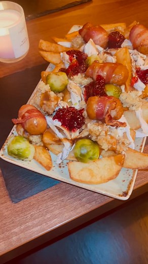 🎄 Christmas Loaded Fries 🎄 the question is, sprouts or no sprouts? It’s a lot of people’s food heaven and food hell! Don’t worry you can order without!! | The Mill Inn