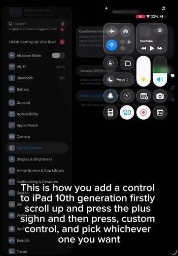 How to add controls on iPad 10th gen #help #fypシ #10thgen #ipad