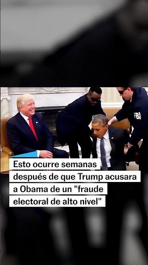 TRUMP comparte un video generado con IA que muestra a OBAMA siendo arrestado #shots