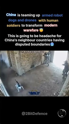 Armed Robot Dogs Deployed With Soldiers #military #robotics #china