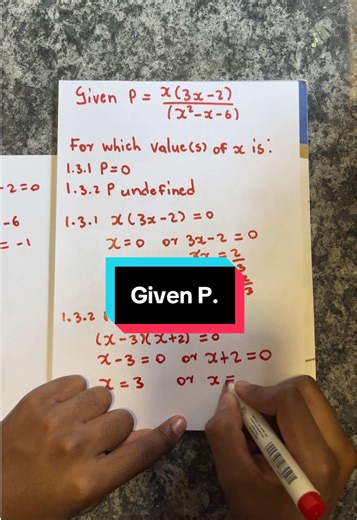 Given P (Grade 10-12). #mathematics #algebra