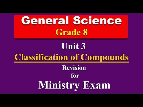Grade 8 General Science unit 3 | Classification of Compounds | Revision for Ministry Exam