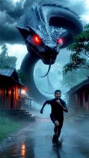 “Massive Python Snake Chasing Humans 😨🐍” | #snake #python #fear #bhoot #shorts