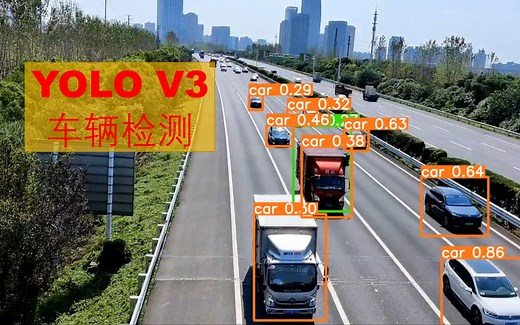 高速公路YoloV3车辆检测 Vehicle Detection in Highway with YoloV3（1）