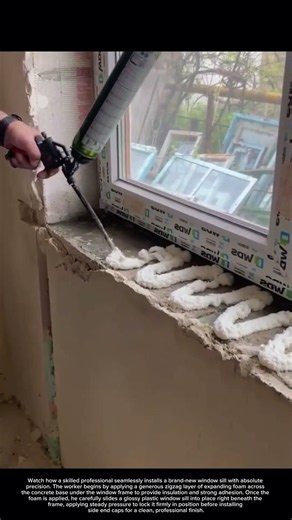 Satisfying Window Sill Installation Process #DIY #Construction #Satisfying