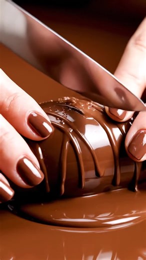 he perfect snap of tempered chocolate. Slicing a realistic bottle with smooth cinematic lighting. Pure ASMR bliss for chocolate lovers. 🎧🤎 #ChocolateASMR #SatisfyingCrunch #ChocolateCutting #VisualASMR #Relaxing #ChocolateBottle #ASMR #OddlySatisfying #ChocolateLover #CinematicShorts #SatisfyingVideo #ChocolateArt #FoodIllusion #TrendingASMR #ViralVideo