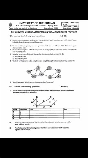 EI-331 | Design Analysis and Algorithm | 2025 spring
