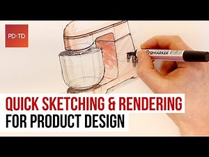 How to Sketch and Render for Product Design - Draw like a Pro - Marker Tips & Tricks