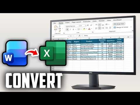 How To Convert Word To Excel (Best Way)