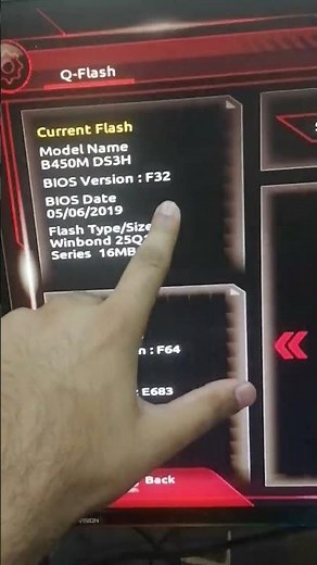 Invalid Bios image error fix.